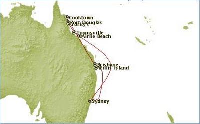 Queensland - Sydney Roundtrip (Pri2013a)